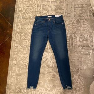 Loft Chewed Hem Slim Pocket Skinny Crop Jeans